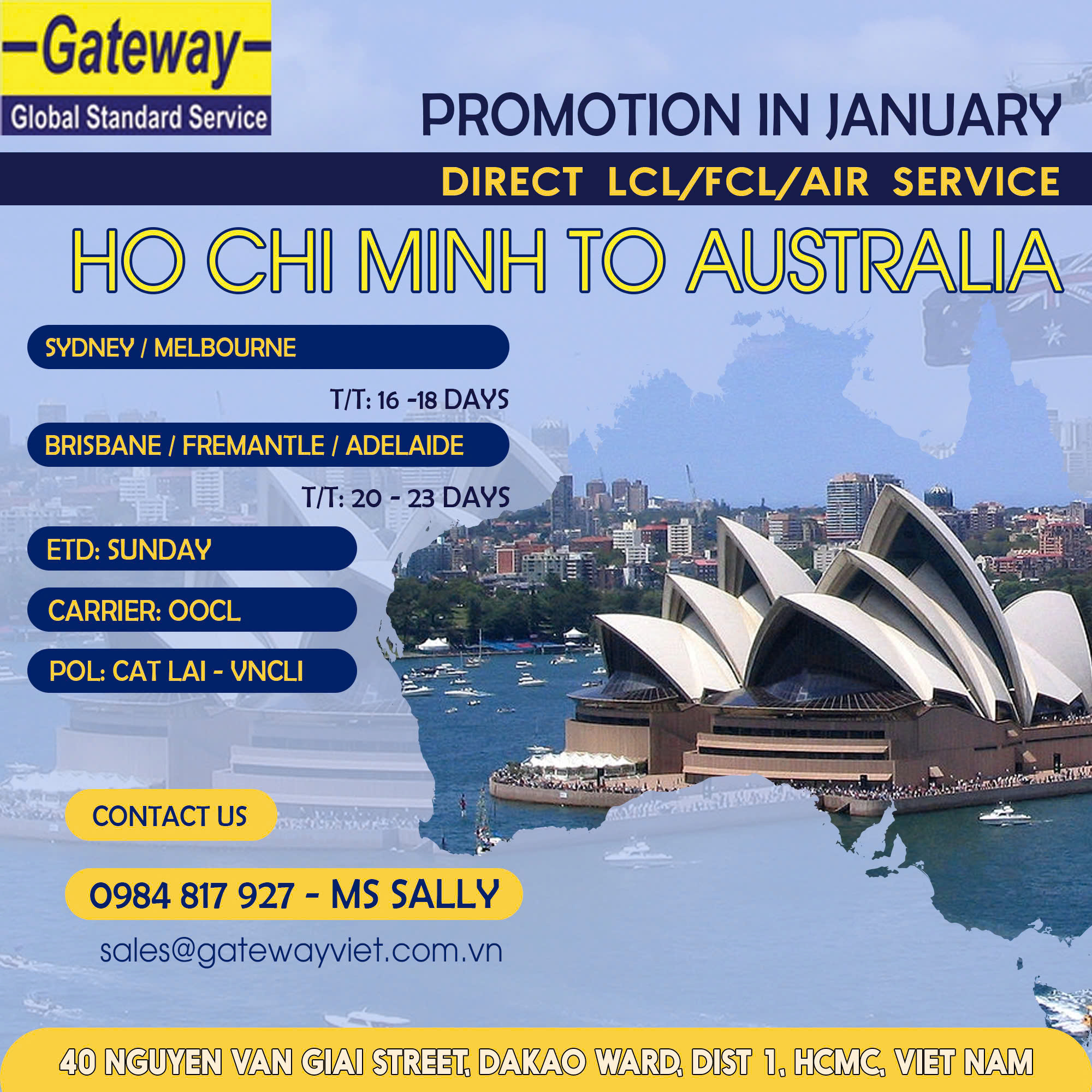 GATEWAY BIG PROMOTION IN JAN FROM HCM TO AUSTRALIA