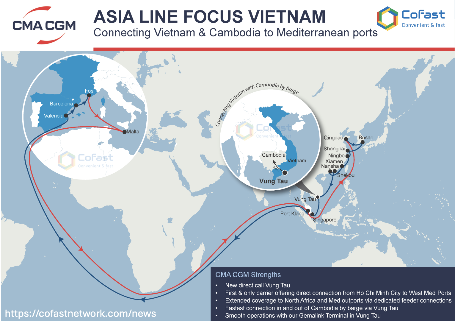 CMA CGM mở tuyến trực tiếp Vũng Tàu – Địa Trung Hải CMA CGM mở tuyến trực tiếp Vũng Tàu – Địa Trung Hải