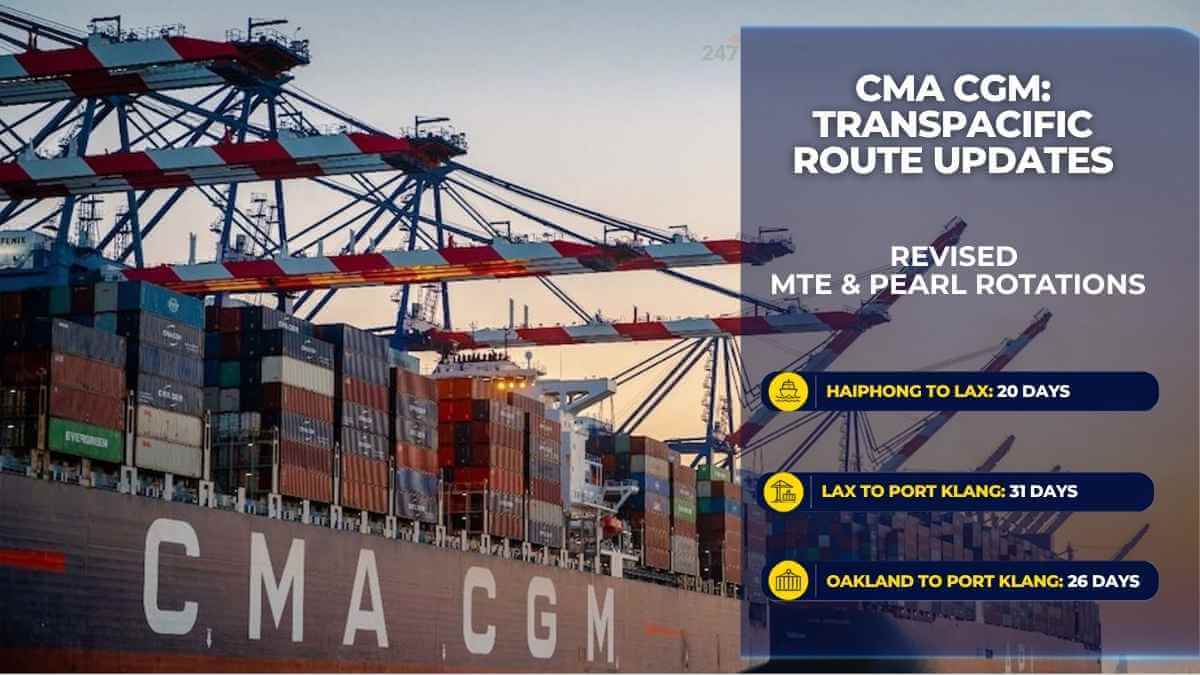 CMA CGM điều chỉnh mạng lưới MTE và PEARL từ cuối tháng 8